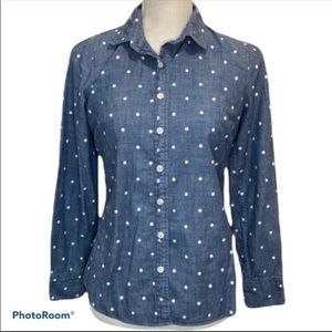 💙6/$20 J.Crew Polka Dot Button Down Shirt